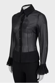 Sheer fitted blouse