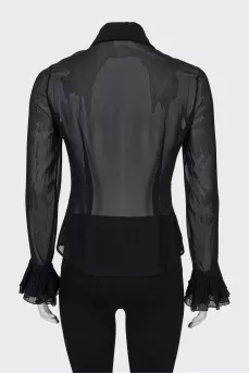 Sheer fitted blouse