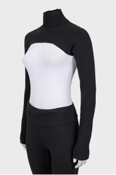 Crop top with high neck