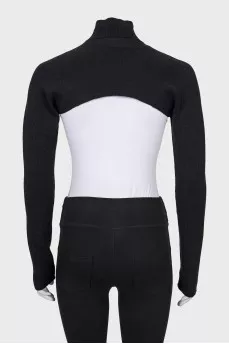 Crop top with high neck