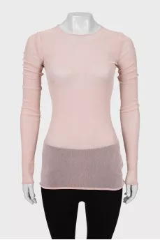 Transparent long sleeve with tag