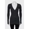 Cashmere and silk cardigan with buttons
