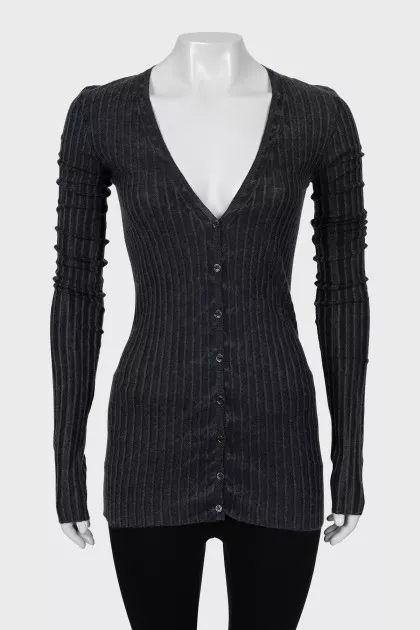 Cashmere and silk cardigan with buttons