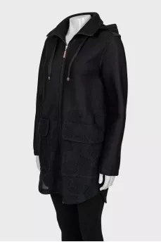 Long jacket with perforation