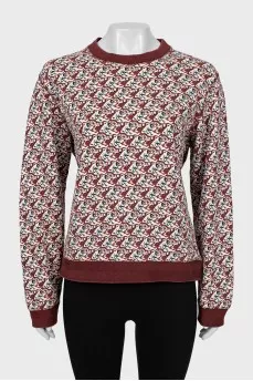 Sweatshirt with a print, straight cut