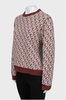 Sweatshirt with a print, straight cut