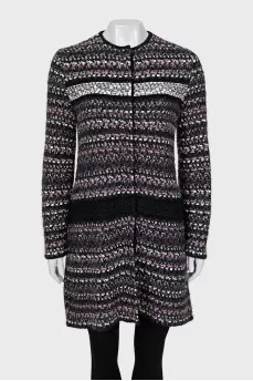 Long cardigan with buttons