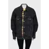 Oversized insulated denim jacket