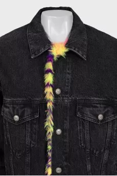 Oversized insulated denim jacket