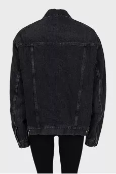 Oversized insulated denim jacket
