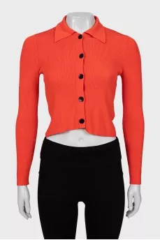 Cropped jumper with buttons
