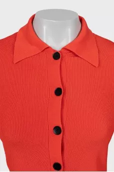 Cropped jumper with buttons