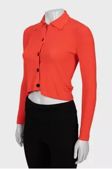 Cropped jumper with buttons