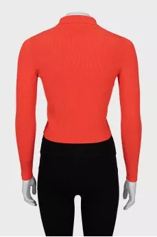 Cropped jumper with buttons