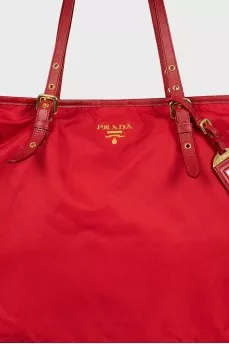 Tote bag with gold brand logo