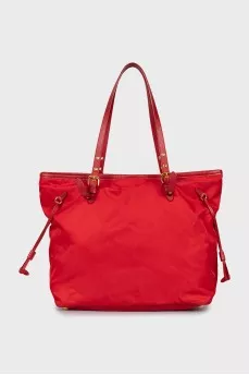 Tote bag with gold brand logo