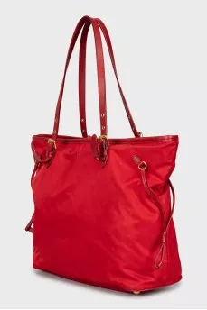 Tote bag with gold brand logo