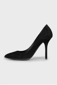 Suede stiletto pumps