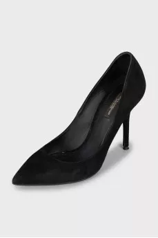 Suede stiletto pumps