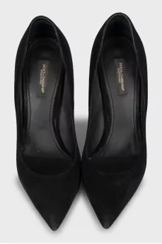 Suede stiletto pumps