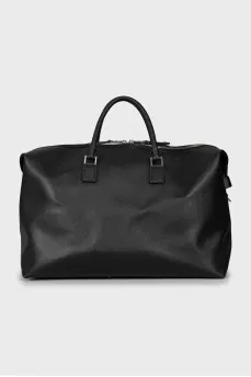 Eco-leather travel bag with brand logo