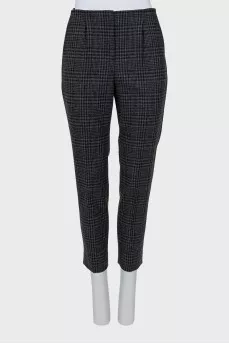 Tapered trousers with print