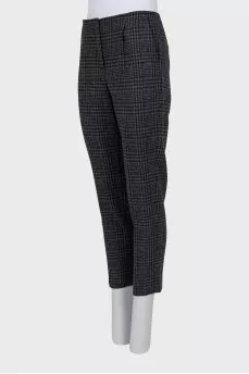 Tapered trousers with print