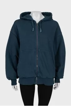 Double-sided blue hoodie