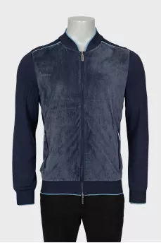 Men's silk cardigan