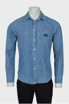 Men's shirt with branded embroidery
