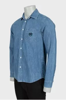 Men's shirt with branded embroidery