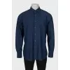 Men's blue shirt with small print