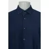 Men's blue shirt with small print
