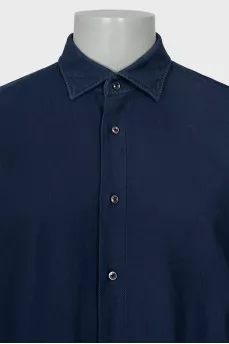 Men's blue shirt with small print