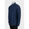 Men's blue shirt with small print