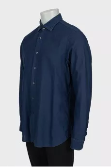 Men's blue shirt with small print