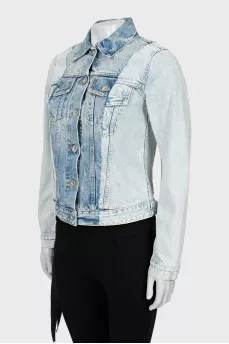 Denim jacket with tag