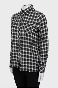 Loose fit checkered shirt