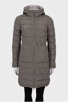 Reversible grey hooded jacket