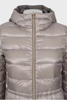 Reversible grey hooded jacket