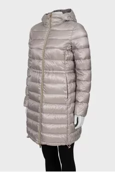 Reversible grey hooded jacket