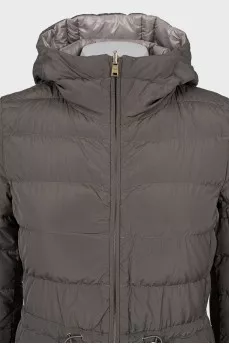 Reversible grey hooded jacket