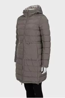Reversible grey hooded jacket