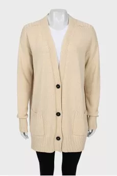 Loose fit cardigan with buttons
