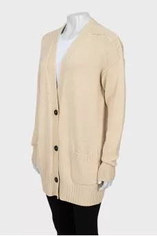 Loose fit cardigan with buttons
