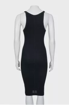 Black bodycon dress with straps