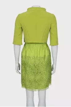 Green dress and jacket set