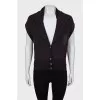 Slim fit wool vest with tag