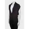 Slim fit wool vest with tag