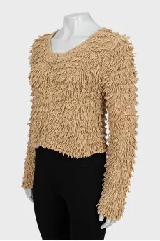 Jacket with zip and tag
